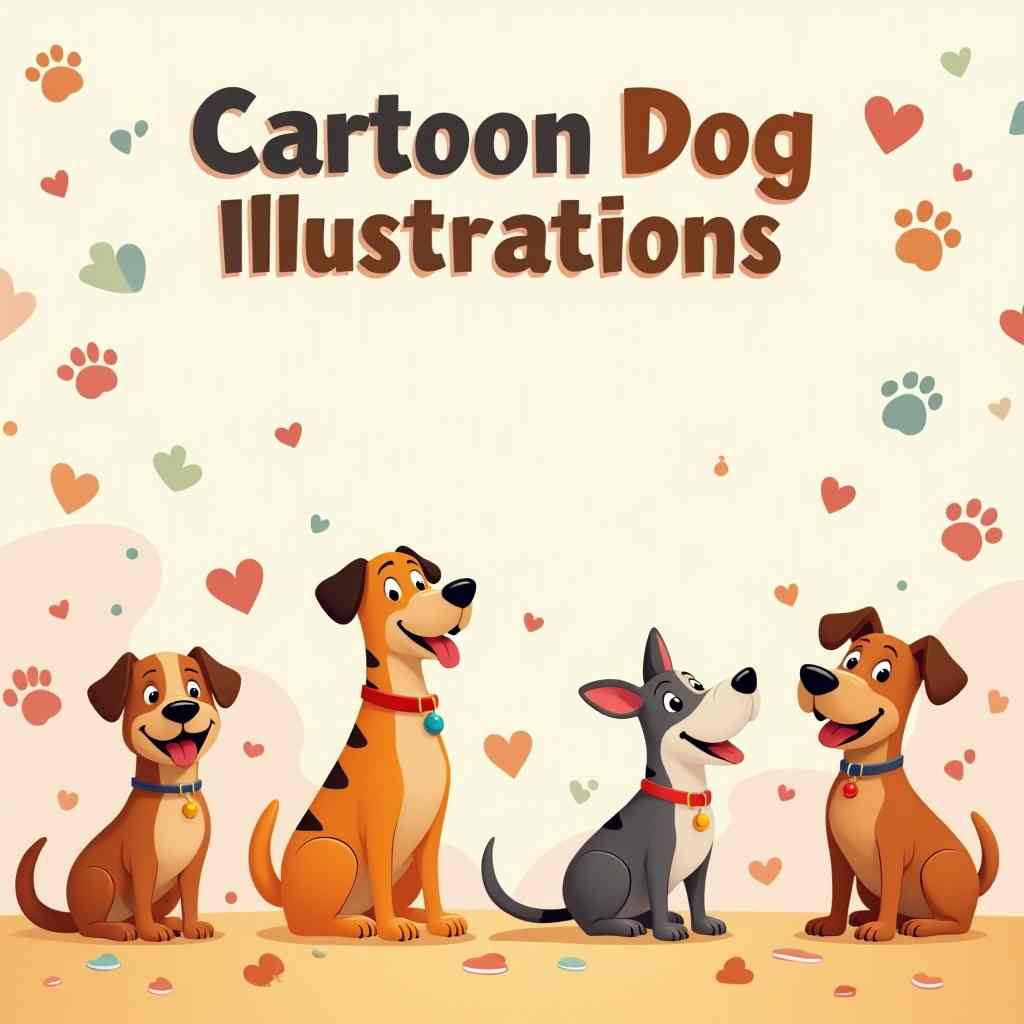 Cartoon dog vector illustration design material